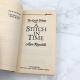 A Stitch in Time by Ann Rinaldi [FIRST PAPERBACK EDITION] 1994 • Point