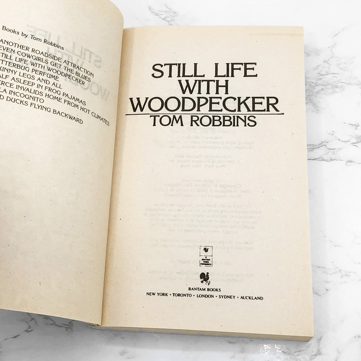 Still Life with Woodpecker by Tom Robbins [TRADE PAPERBACK] 2003 • Ban