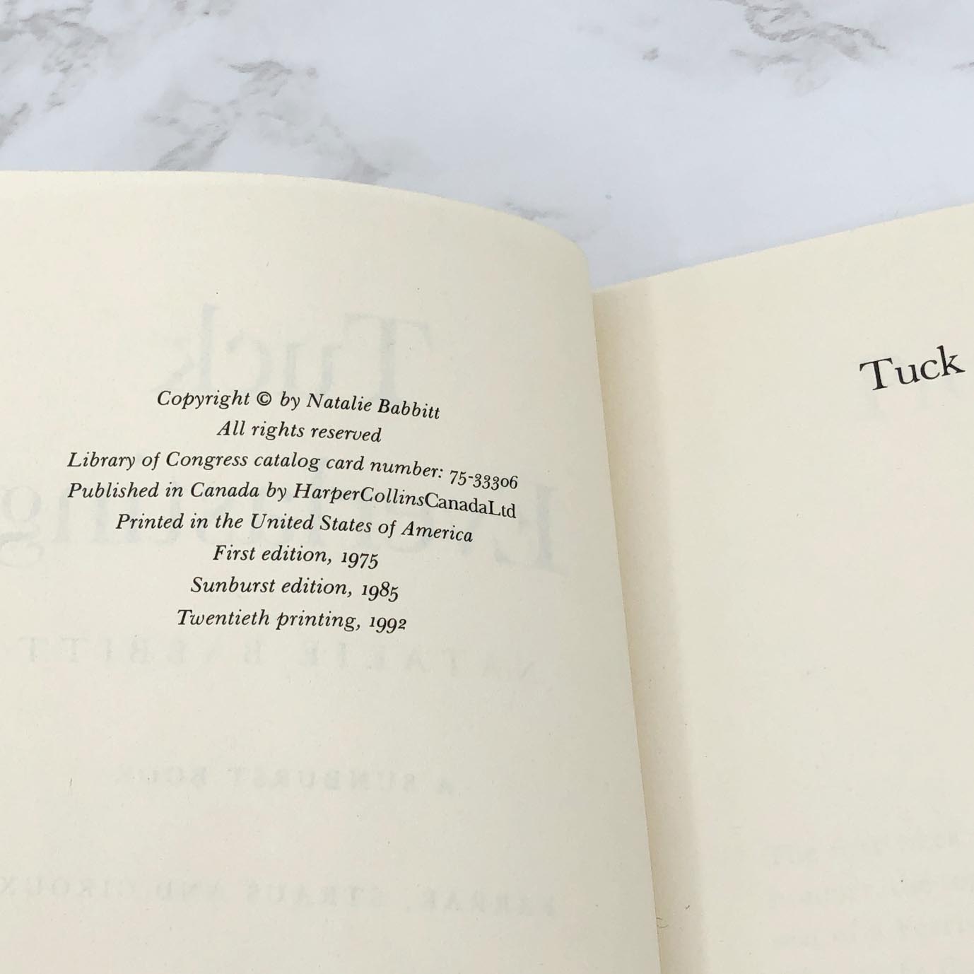 Tuck Everlasting by Natalie Babbitt [TRADE PAPERBACK 1992 • FSG