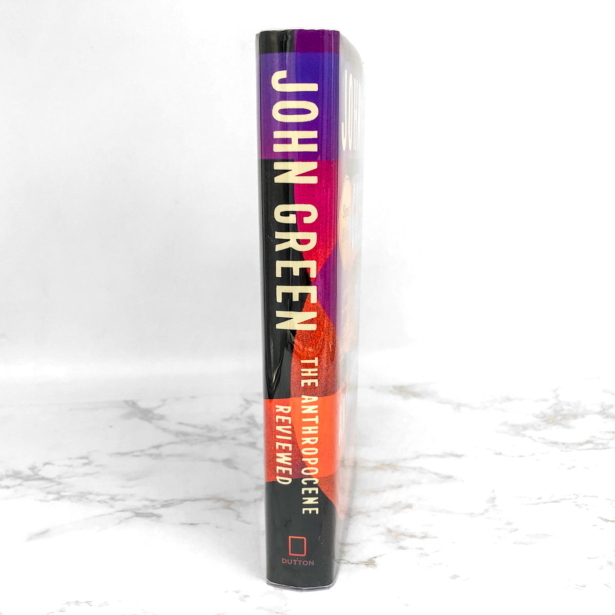 Signed first edition cover of The Anthropocene Reviewed by John Green