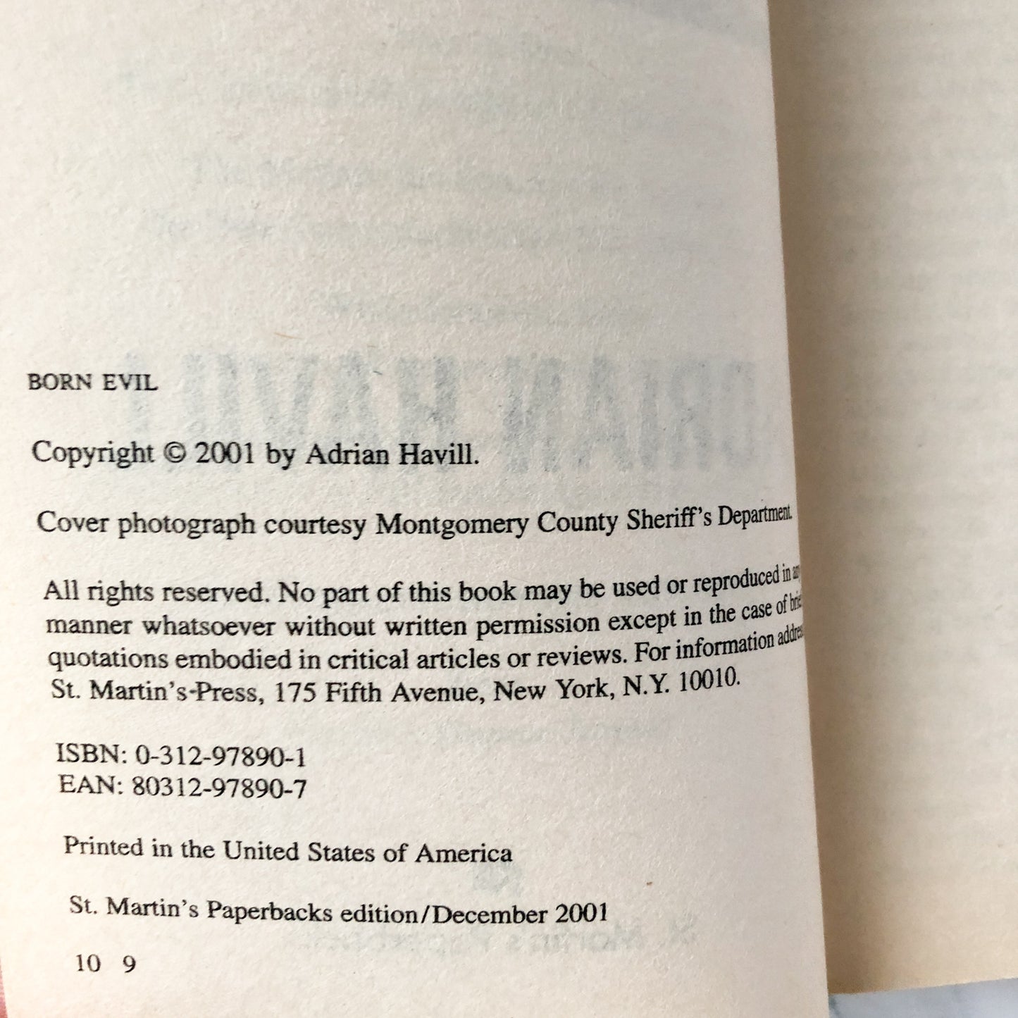 Born Evil: A True Story Of Cannibalism & Serial Murder by Adrian Havill - Bookshop Apocalypse