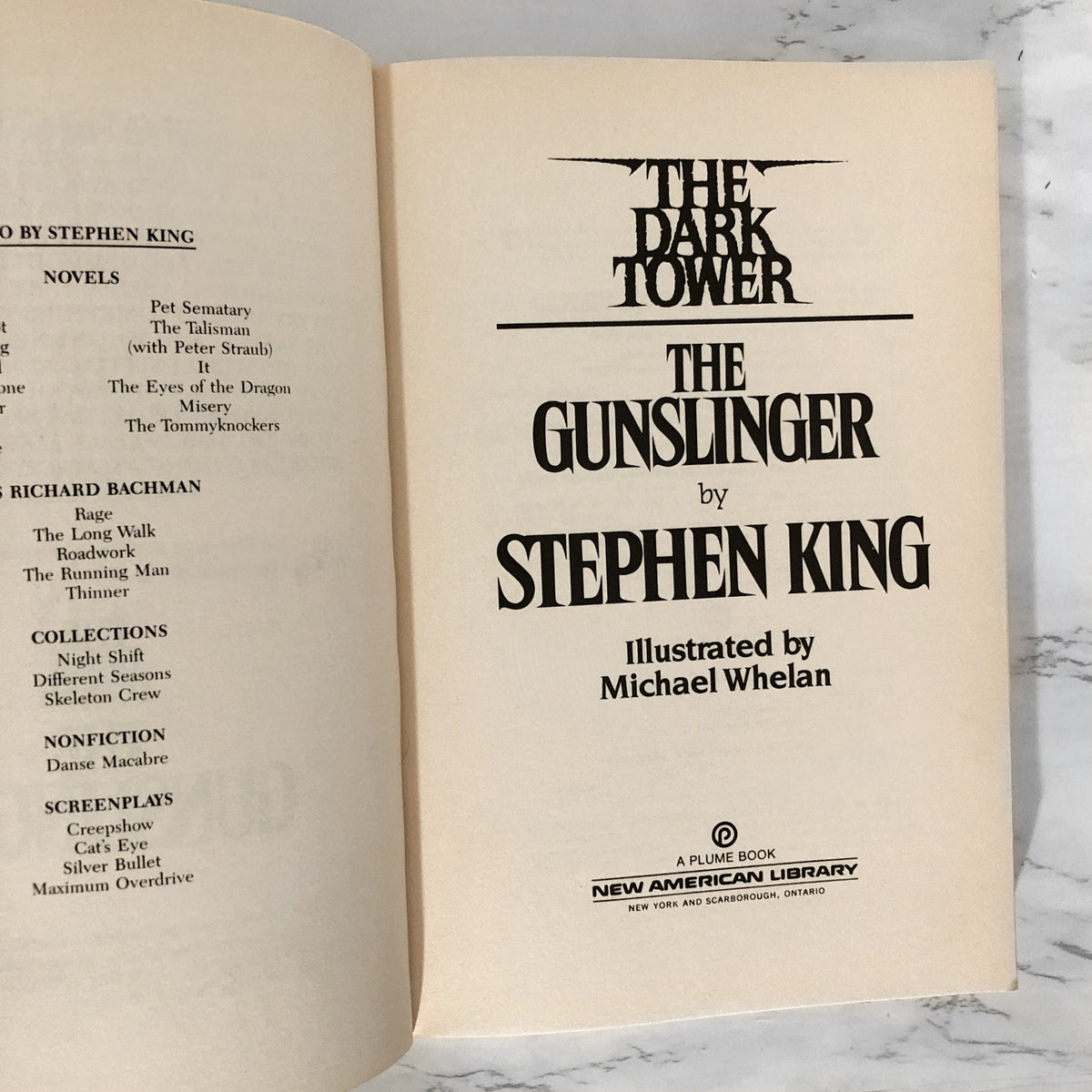 The Dark Tower I: The Gunslinger by Stephen King [FIRST PLUME PRINTING /  1988]