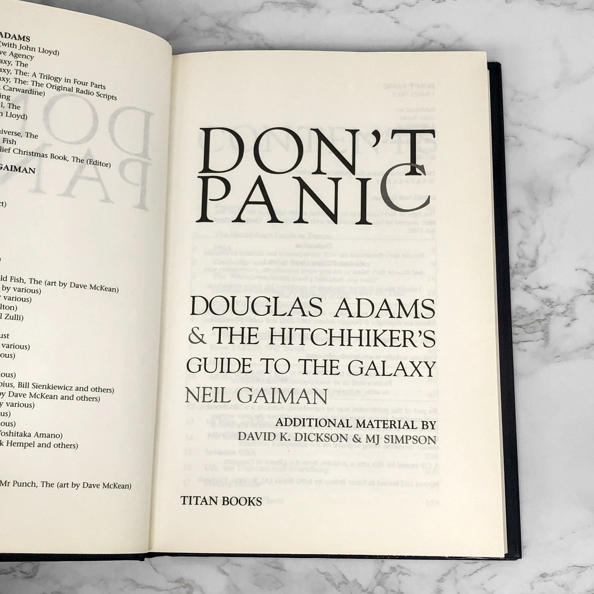 Don't Panic: Douglas Adams & The by Gaiman, Neil