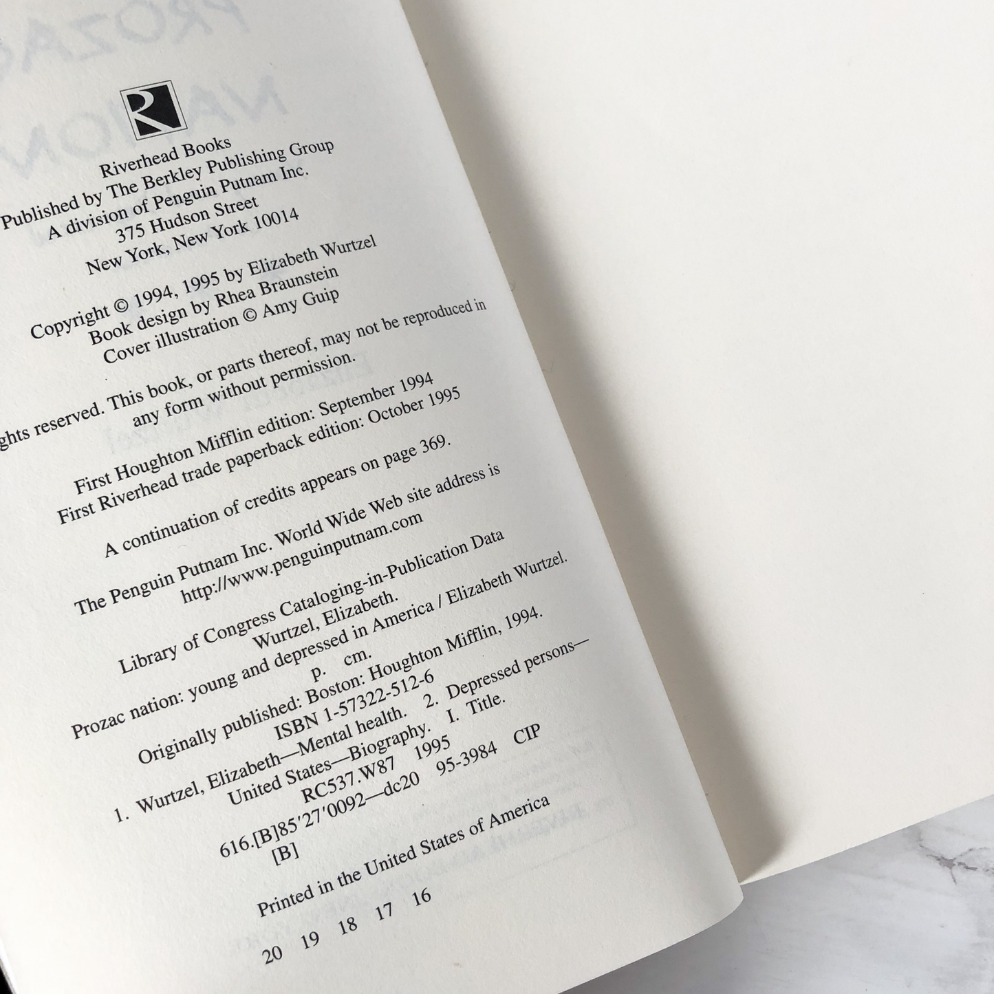 Prozac Nation by Elizabeth Wurtzel - Bookshop Apocalypse