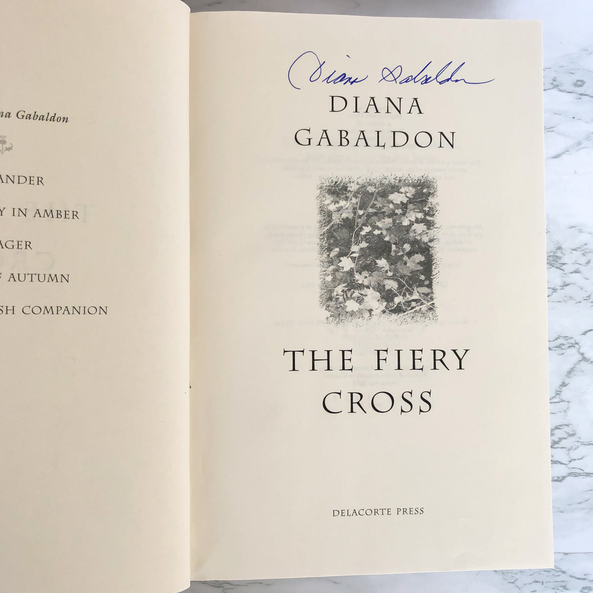 Signed Diana Gabaldon Fiery Cross First Edition selling