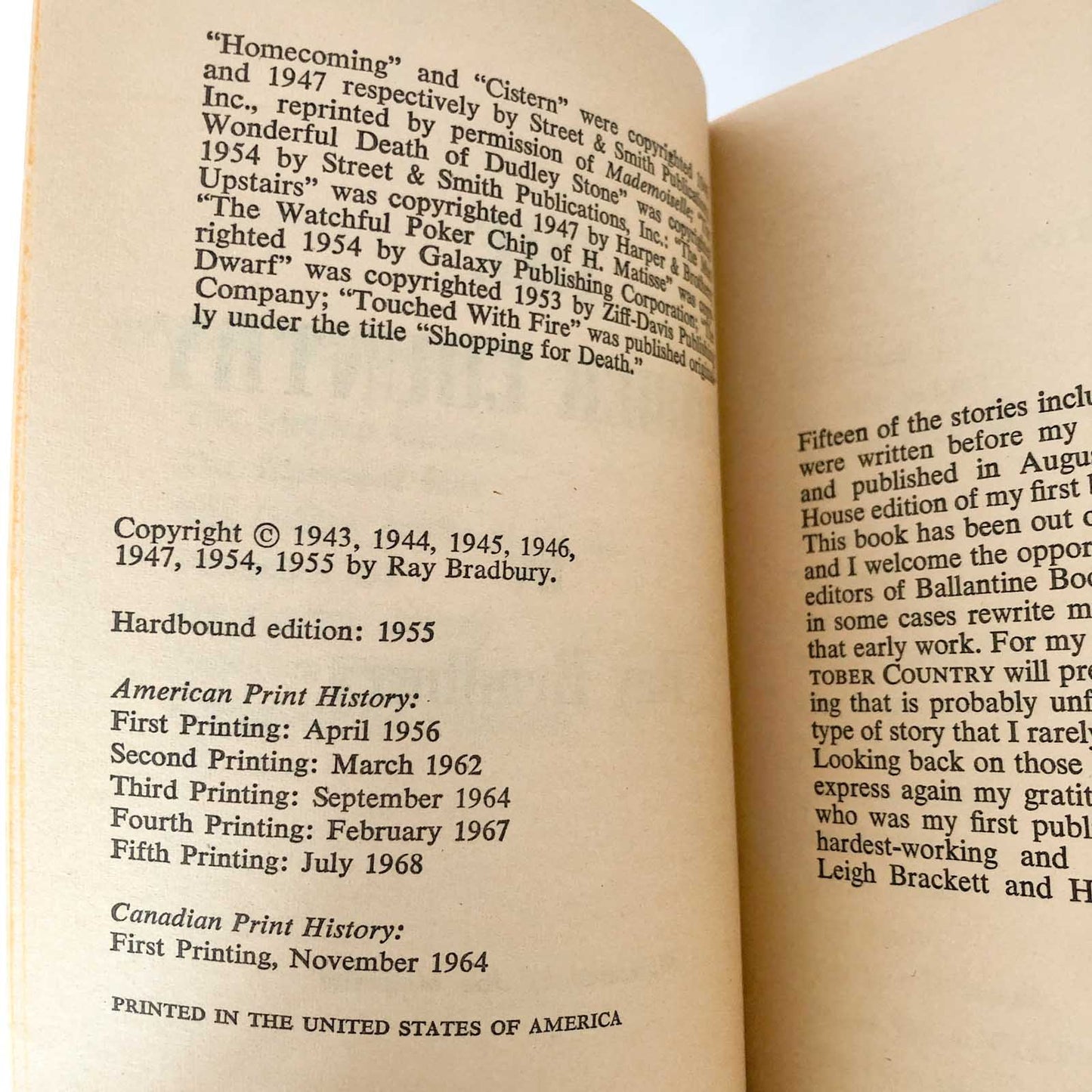 The October Country by Ray Bradbury [1968 PAPERBACK}