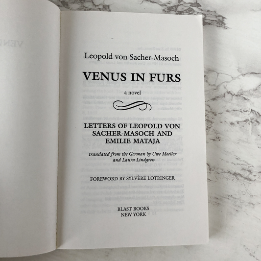 Venus in Furs & Selected Letters by Leopold von Sacher-Masoch - Bookshop Apocalypse