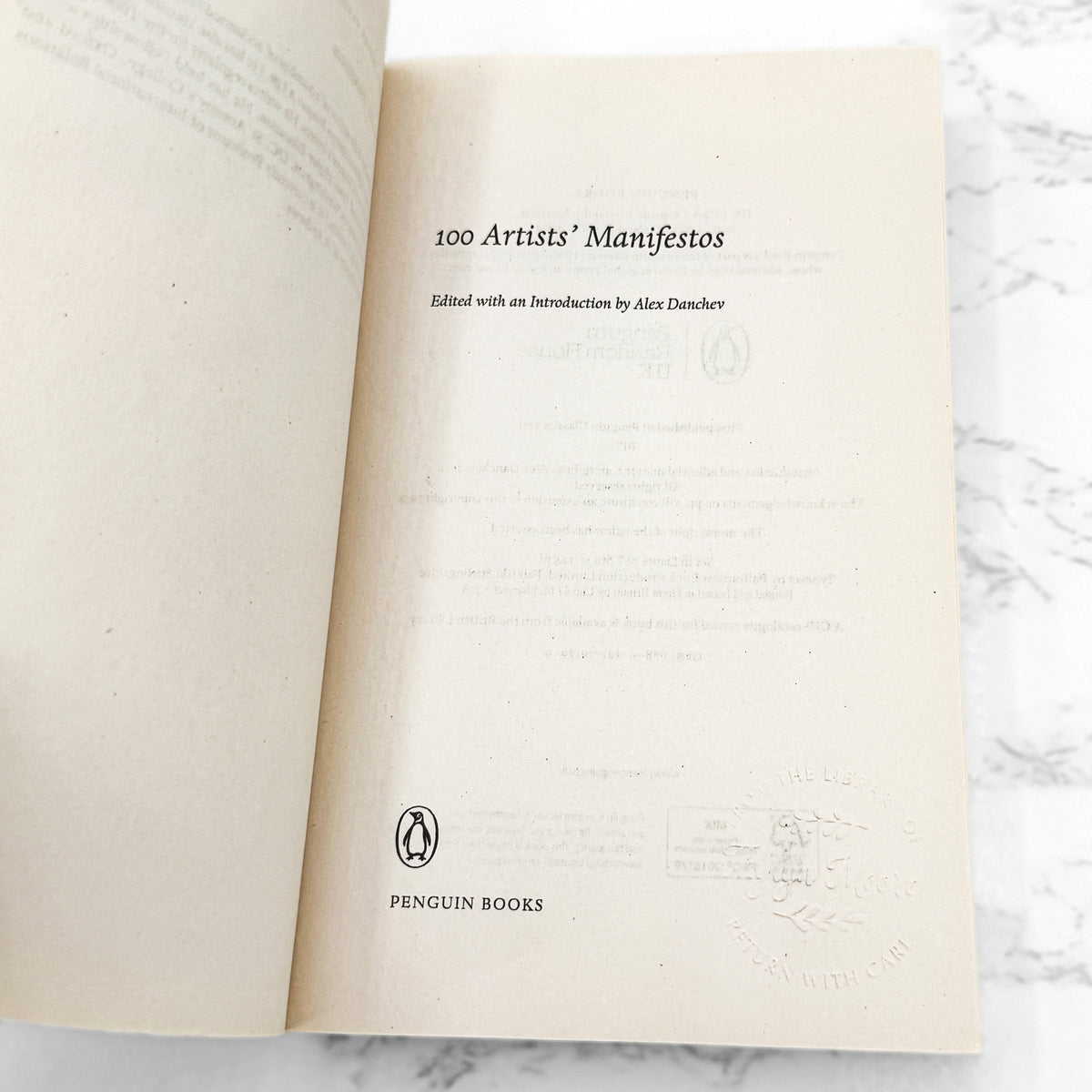 100 Artists' Manifestos: From the Futurists to the Stuckists by Alex Danchev [FIRST EDITION PAPERBACK] 2011 • Penguin U.K.