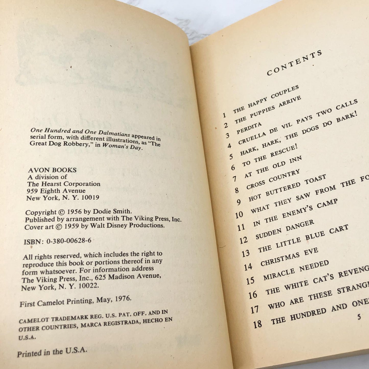 The Hundred and One Dalmatians by Dodie Smith [TRADE PAPERBACK] 1976 • Avon Camelot