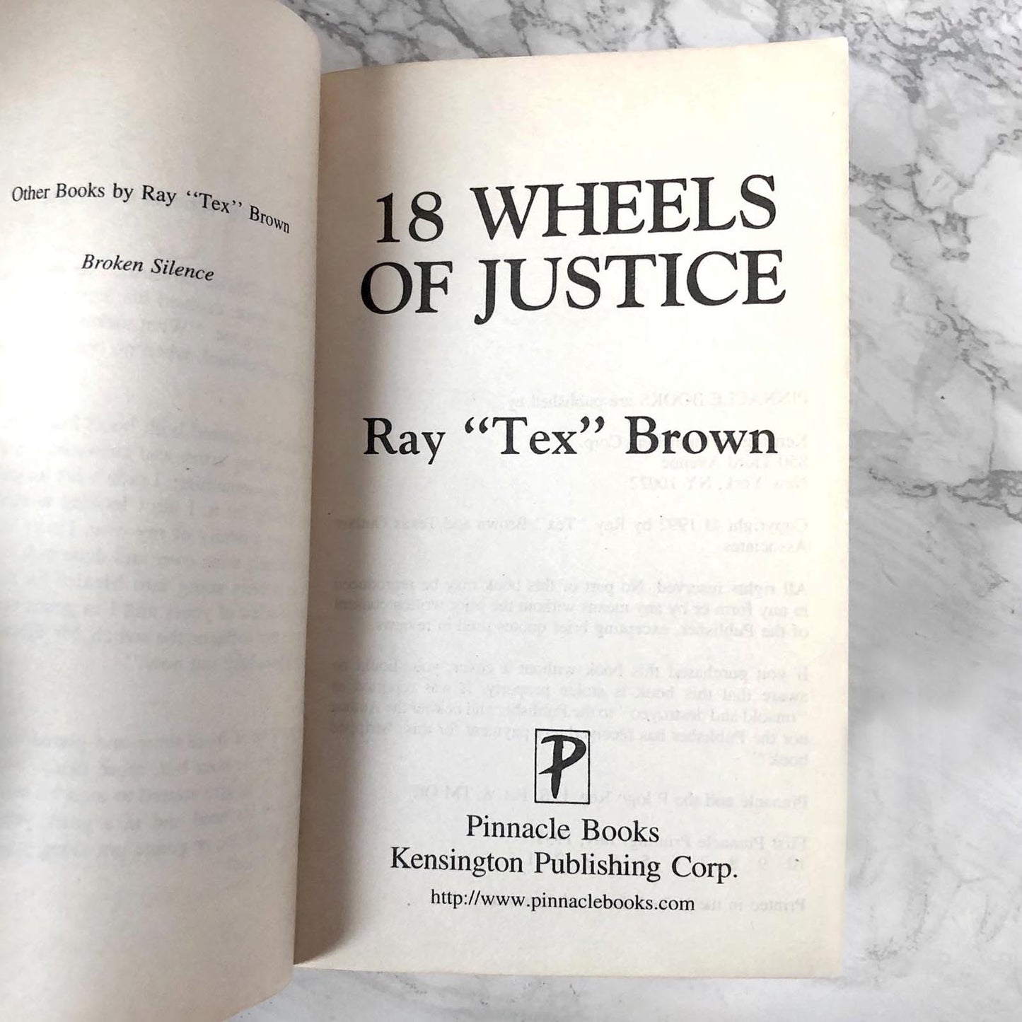 18 Wheels of Justice by Ray Tex Brown [FIRST EDITION PAPERBACK] 1997 • Pinnacle True Crime