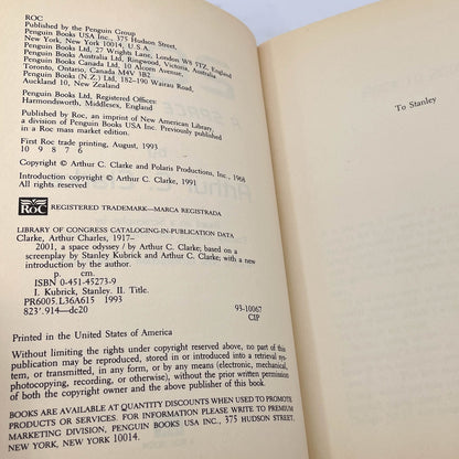 2001: A Space Odyssey by Arthur C. Clarke [TRADE PAPERBACK] 1993 • ROC
