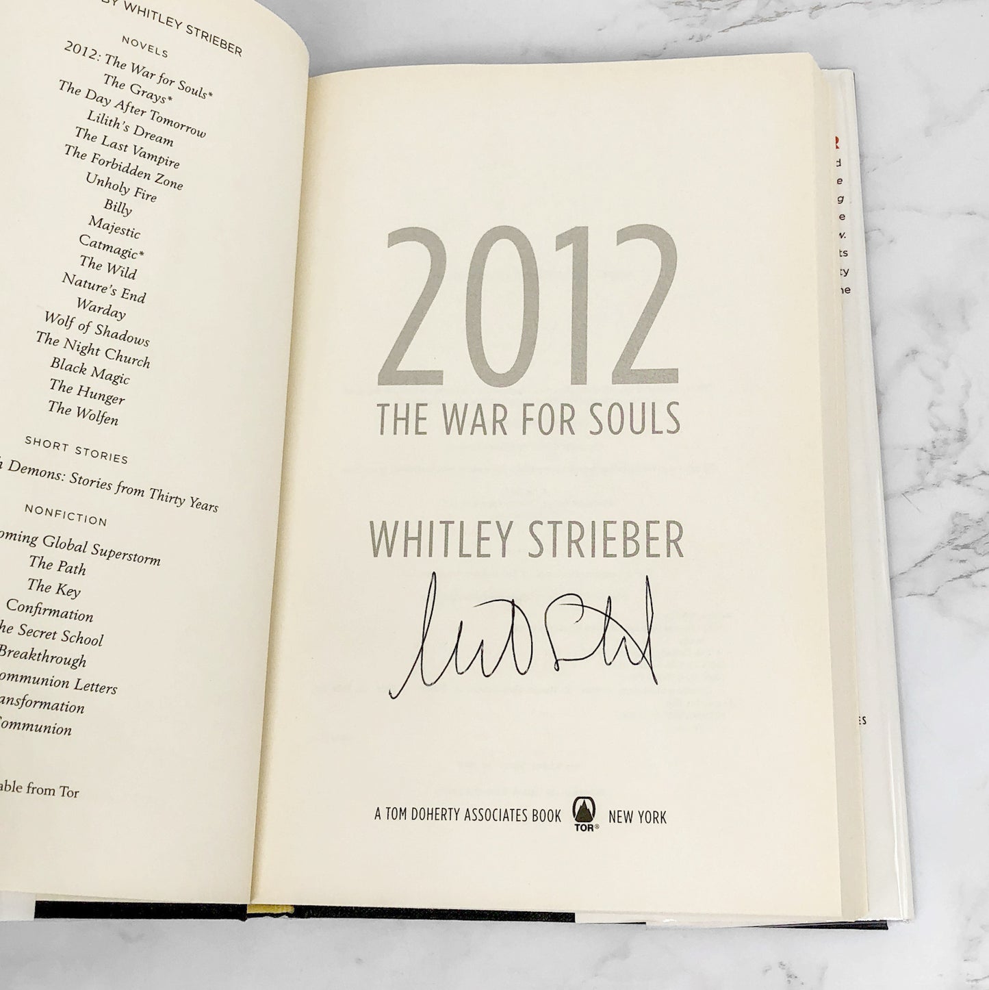 2012 by Whitley Strieber SIGNED! [FIRST EDITION • FIRST PRINTING] 2007