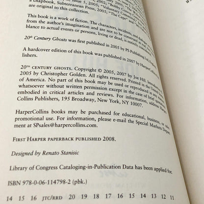 20th Century Ghosts by Joe Hill [TRADE PAPERBACK] 2008 • Harper