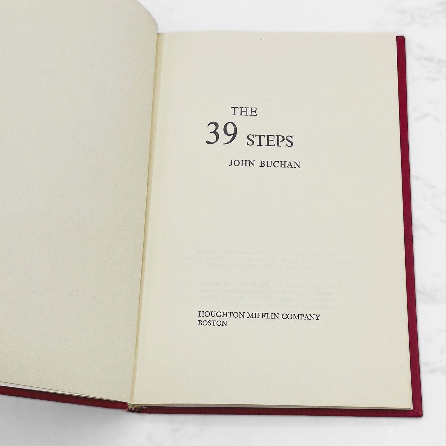 The 39 Steps by John Buchan [1943 HARDCOVER] • Book Club Edition • Houghton Mifflin