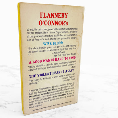 3 by Flannery O'Connor: Wise Blood, A Good Man is Hard to Find & The Violent Bear it Away [1964 PAPERBACK] • Signet