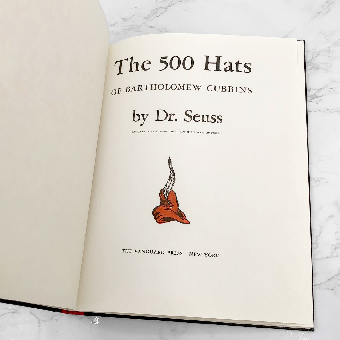 The 500 Hats of Bartholomew Cubbins by Dr. Seuss [FIRST EDITION] 1938 • The Vanguard Press