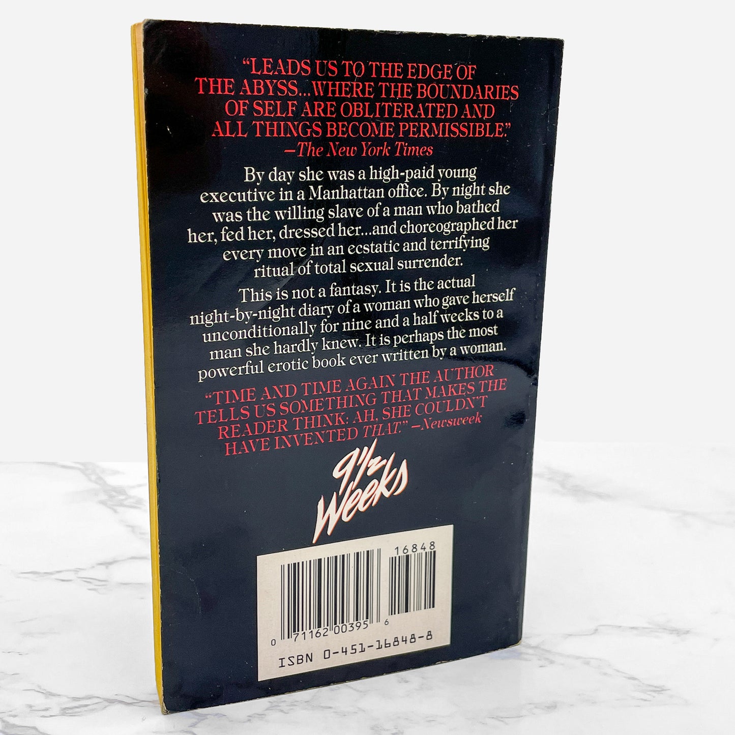 9 1/2 Weeks by Elizabeth McNeill [MOVIE TIE-IN PAPERBACK] 1990 • Signet