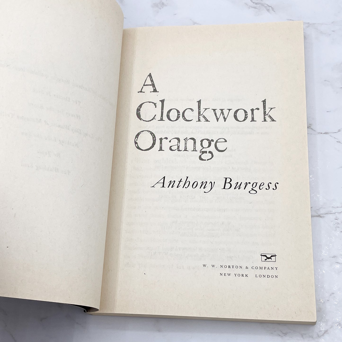 A Clockwork Orange by Anthony Burgess [TRADE PAPERBACK] 1995 • W.W. Norton & Co.