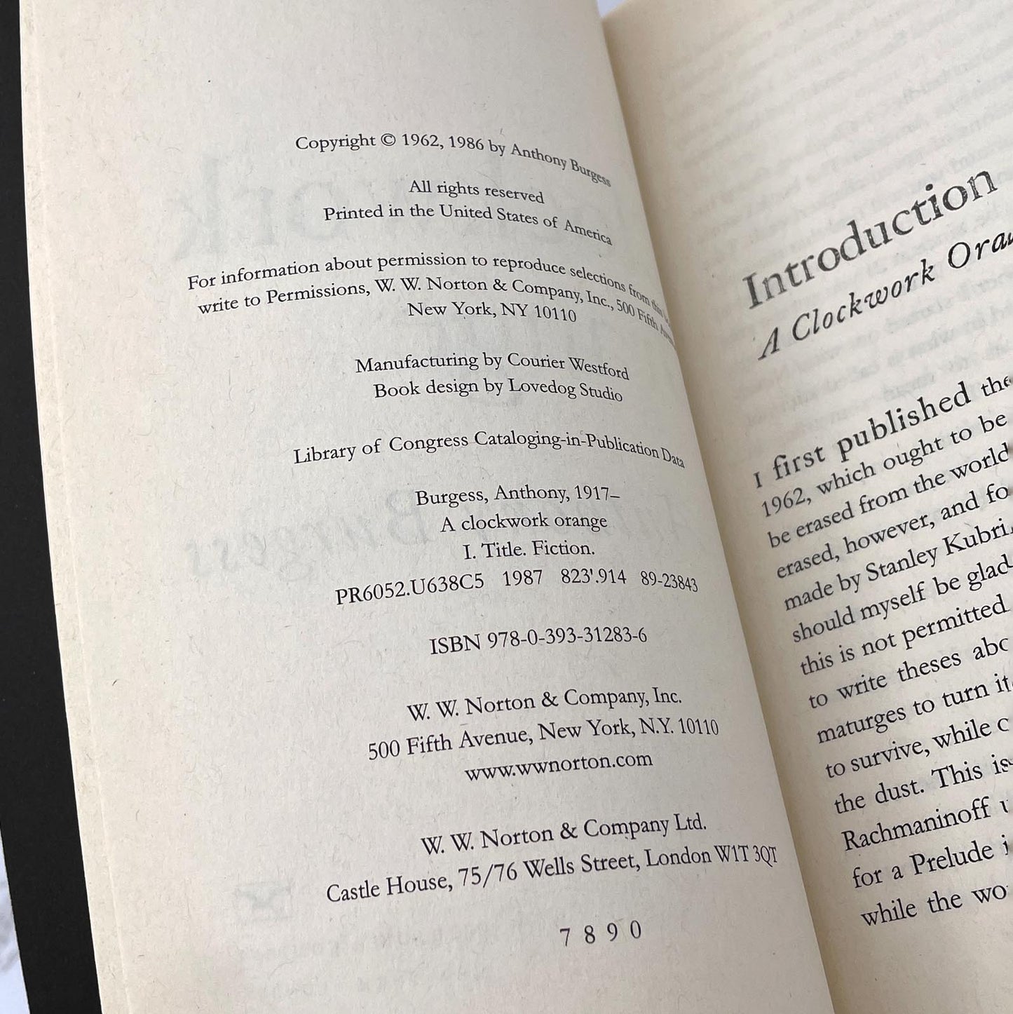 A Clockwork Orange by Anthony Burgess [TRADE PAPERBACK] 1995 • W.W. Norton & Co.