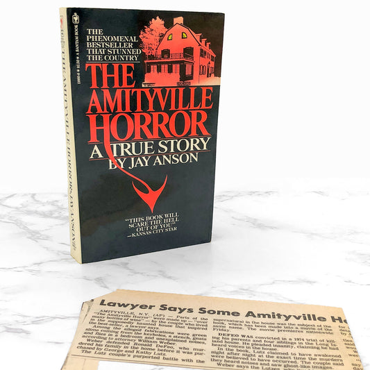 The Amityville Horror by Jay Anson [FIRST PAPERBACK EDITION] + News Clipping! • 1978 • Bantam