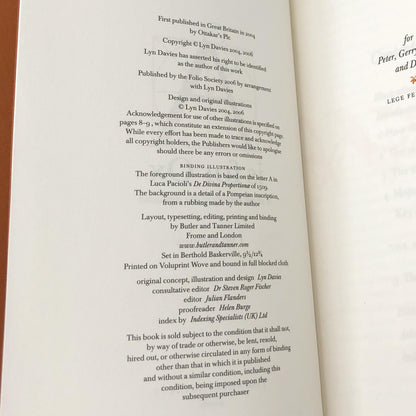 A is for Ox: A Short History of the Alphabet by Lyn Davies [COLLECTORS EDITION HARDCOVER] 2006 • The Folio Society