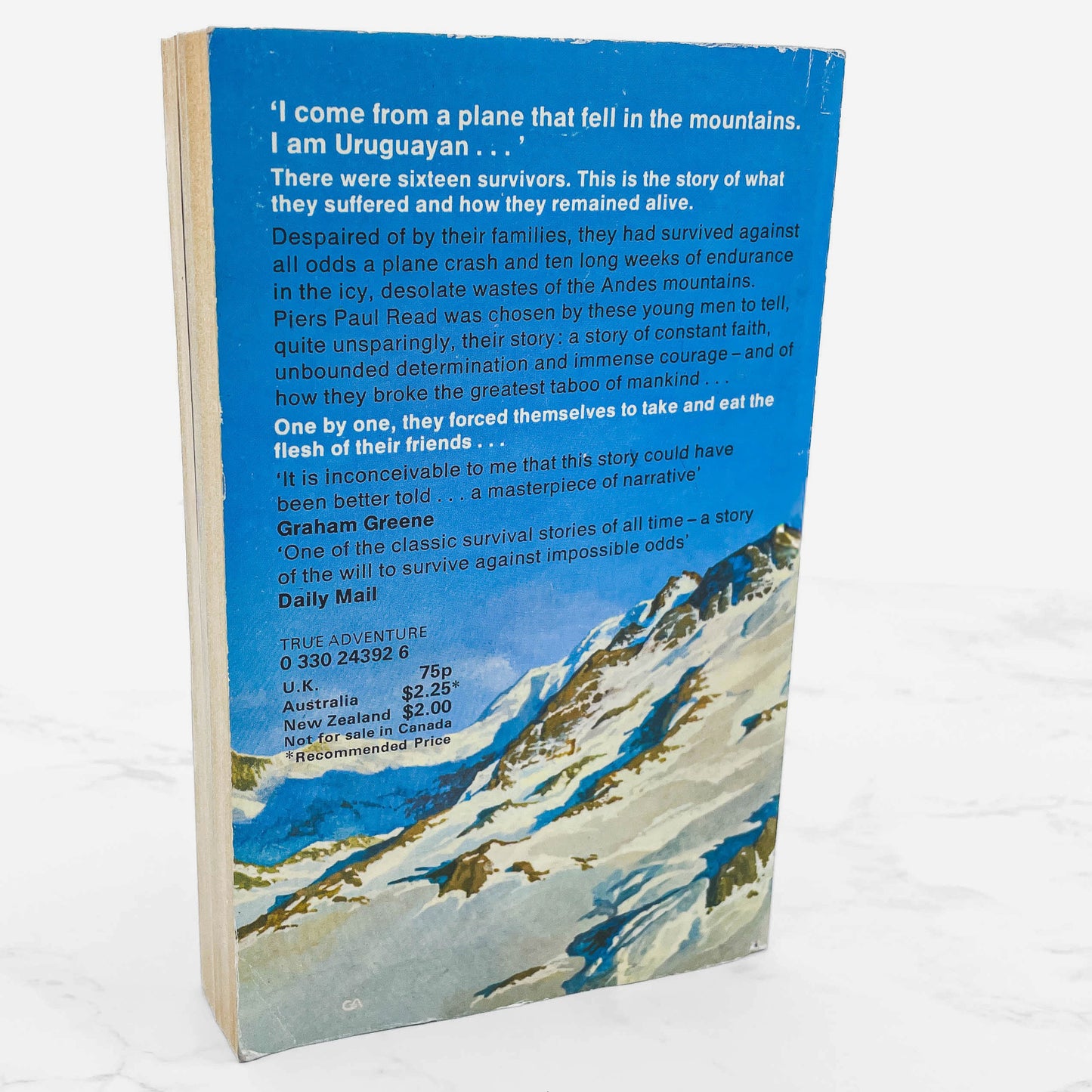 Alive: The Story of the Andes Survivors by Piers Paul Read [FIRST U.K. PAPERBACK PRINTING] 1975 • Pan