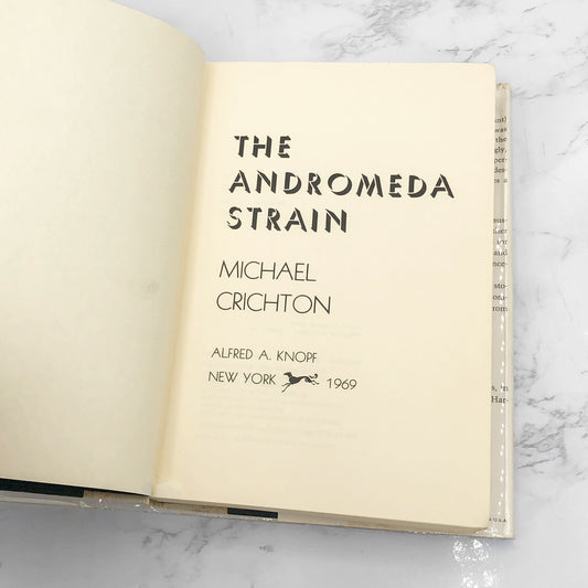 The Andromeda Strain by Michael Crichton [FIRST BOOK CLUB EDITION] 1969 • Knopf