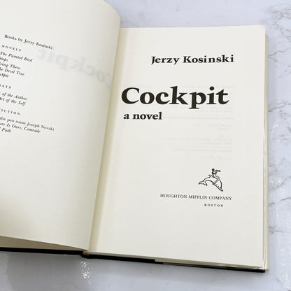 Cockpit by Jerzy Kosiński SIGNED! [FIRST EDITION] 1975 • Houghton Mifflin