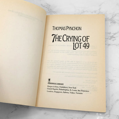 The Crying of Lot 49 by Thomas Pynchon [TRADE PAPERBACK] 1990 • Perennial