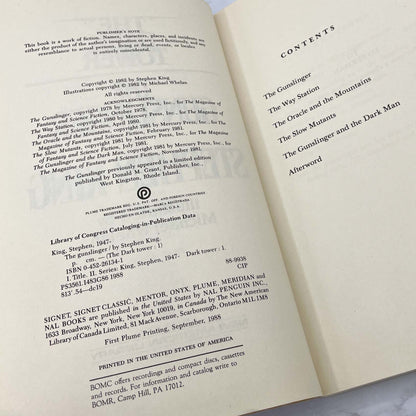 The Dark Tower I: The Gunslinger by Stephen King [TRADE PAPERBACK] BCE • 1988 • Plume