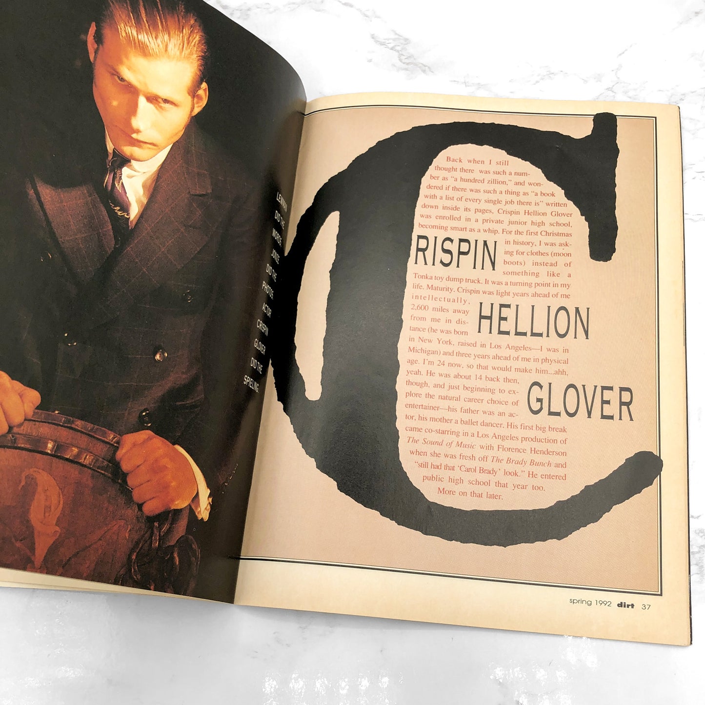 DIRT Magazine [ISSUE #1 • 1992] • Created by Spike Jonze • Crispin Glover / Billy Corgan / Kim Deal