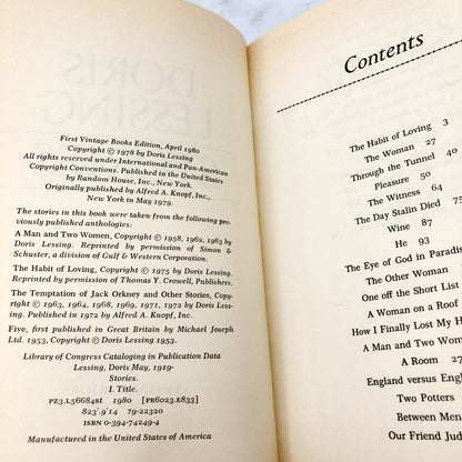 Stories by Doris Lessing [FIRST PAPERBACK PRINTING] 1980 • Vintage Books