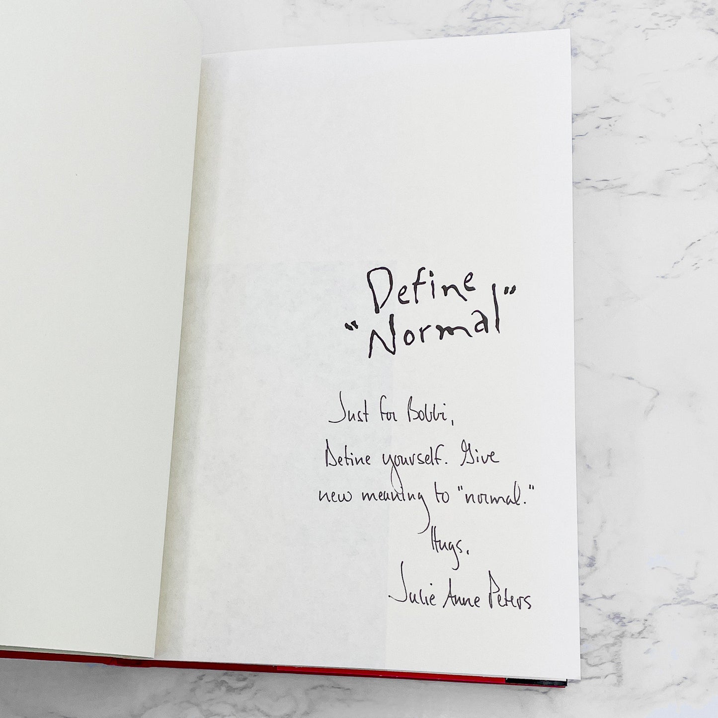 Define "Normal" by Julie Anne Peters SIGNED! [FIRST EDITION] 2000 • Little Brown