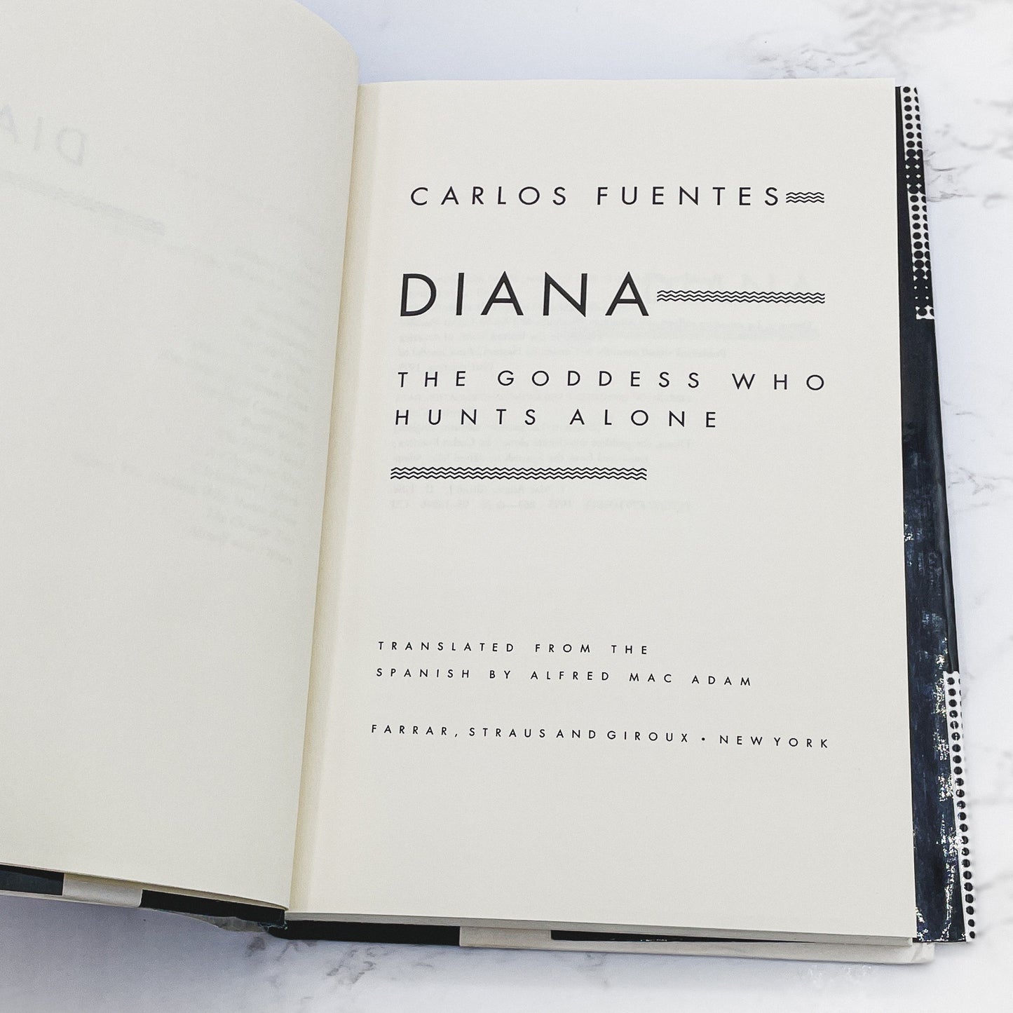 Diana: The Goddess Who Hunts Alone by Carlos Fuentes [U.S. FIRST EDITION] 1995 • FSG