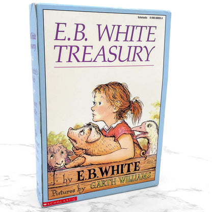 The E.B. White Treasury [TRADE PAPERBACK BOX SET] 1987 • Scholastic (Charlotte's Web, Stuart Little, The Trumpet of the Swan)