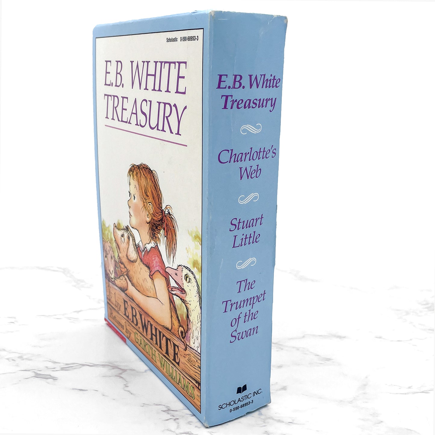 The E.B. White Treasury [TRADE PAPERBACK BOX SET] 1987 • Scholastic (Charlotte's Web, Stuart Little, The Trumpet of the Swan)