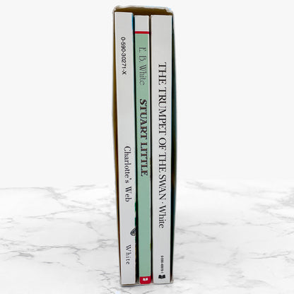 The E.B. White Treasury [TRADE PAPERBACK BOX SET] 1987 • Scholastic (Charlotte's Web, Stuart Little, The Trumpet of the Swan)