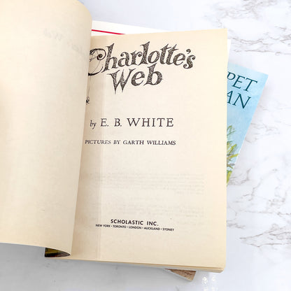 The E.B. White Treasury [TRADE PAPERBACK BOX SET] 1987 • Scholastic (Charlotte's Web, Stuart Little, The Trumpet of the Swan)