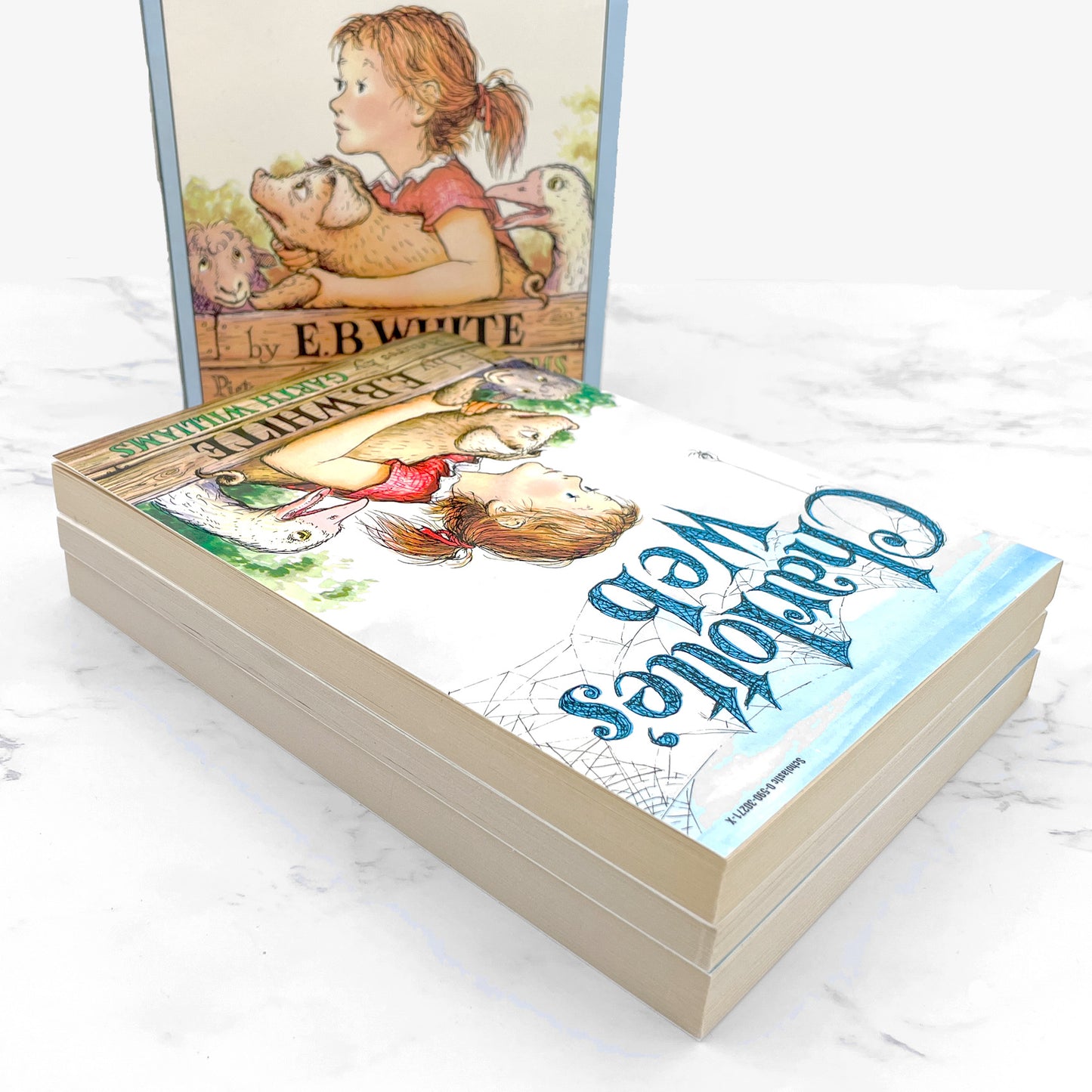 The E.B. White Treasury [TRADE PAPERBACK BOX SET] 1987 • Scholastic (Charlotte's Web, Stuart Little, The Trumpet of the Swan)