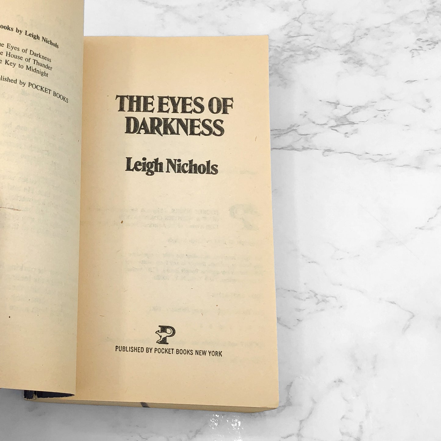 The Eyes of Darkness by Leigh Nichols aka Dean Koontz [FIRST EDITION PAPERBACK] 1981 • Pocket