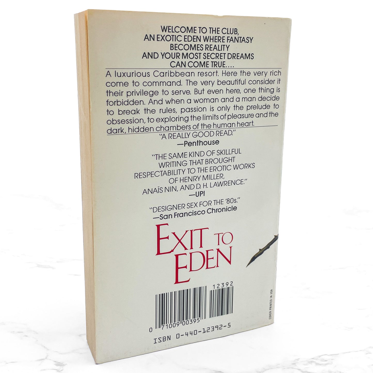 Exit to Eden by Anne Rampling 'aka' Anne Rice [FIRST PAPERBACK PRINTING] 1986 • Dell