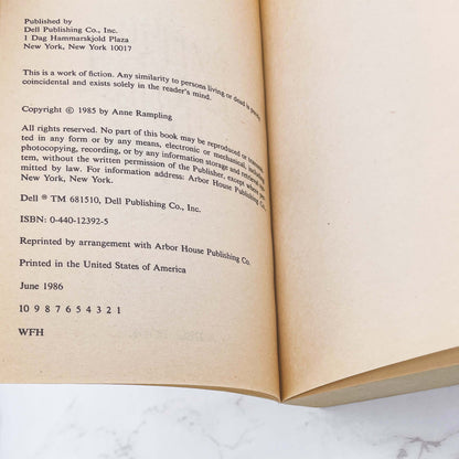 Exit to Eden by Anne Rampling 'aka' Anne Rice [FIRST PAPERBACK PRINTING] 1986 • Dell