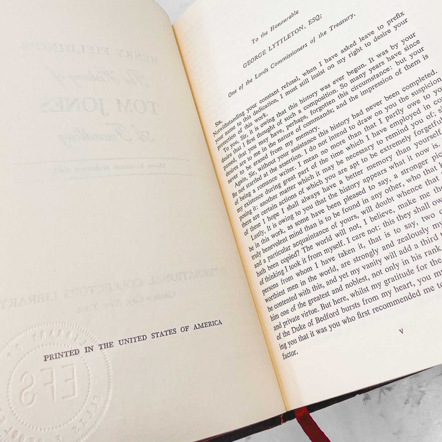The History of Tom Jones, A Foundling by Henry Fielding [1950 HARDCOVER] • International Collector's Library