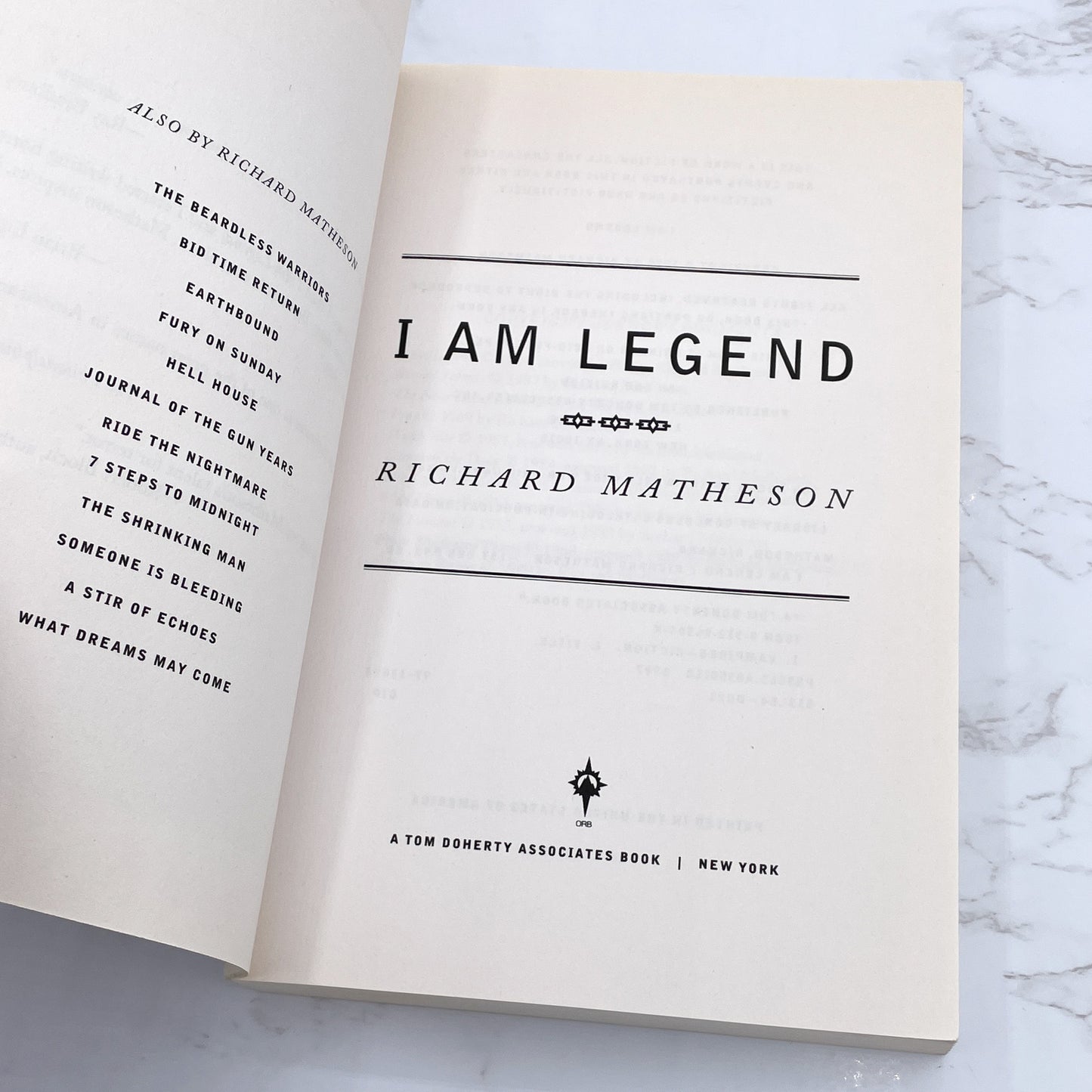 I am Legend by Richard Matheson [TRADE PAPERBACK] 1997 • Orb Books / TOR • 1st Print