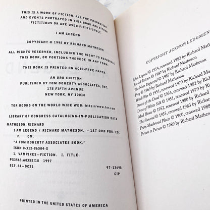 I am Legend by Richard Matheson [TRADE PAPERBACK] 1997 • Orb Books / TOR • 1st Print