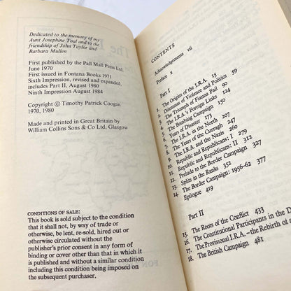 The IRA by Tim Pat Coogan [UPDATED U.K. PAPERBACK] 1984 • A Fontana Original