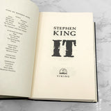 IT by Stephen King [FIRST EDITION • SEVENTH PRINTING] 1986 • Viking