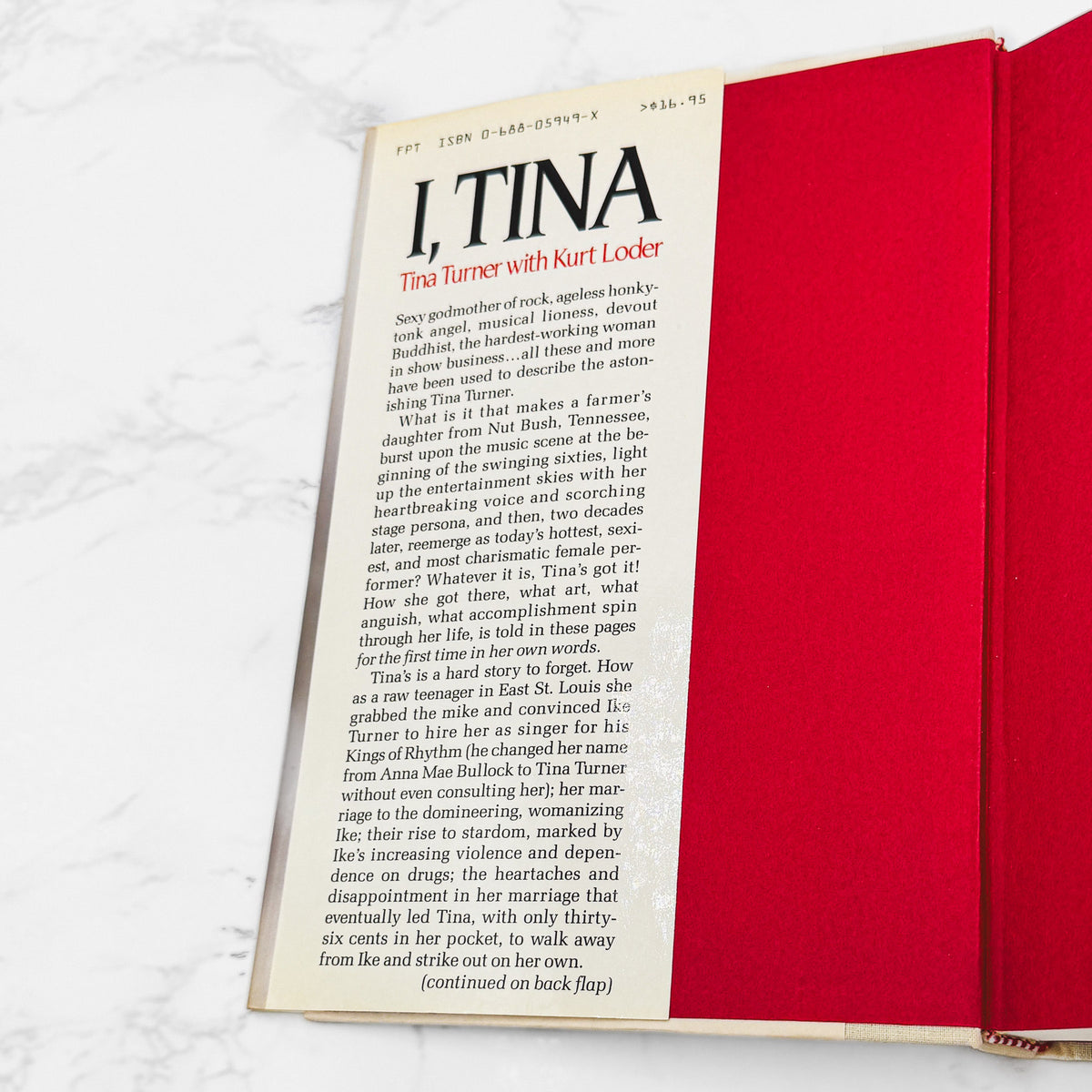 I, Tina by Tina Turner with Kurt Loder [FIRST EDITION • FIRST PRINTING] 1986 • William Morrow