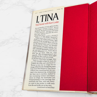 I, Tina by Tina Turner with Kurt Loder [FIRST EDITION • FIRST PRINTING] 1986 • William Morrow