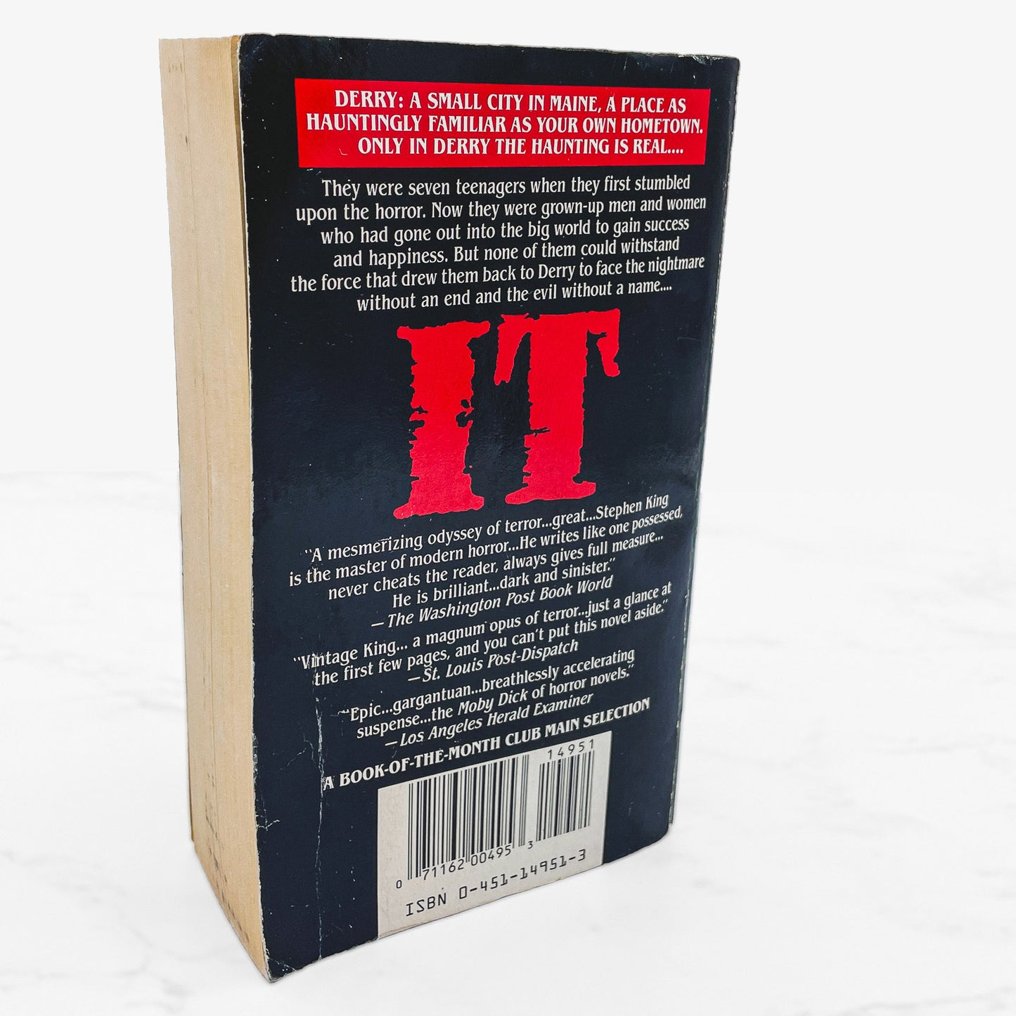 IT by Stephen King [FIRST PAPERBACK PRINTING] 1987 • Signet